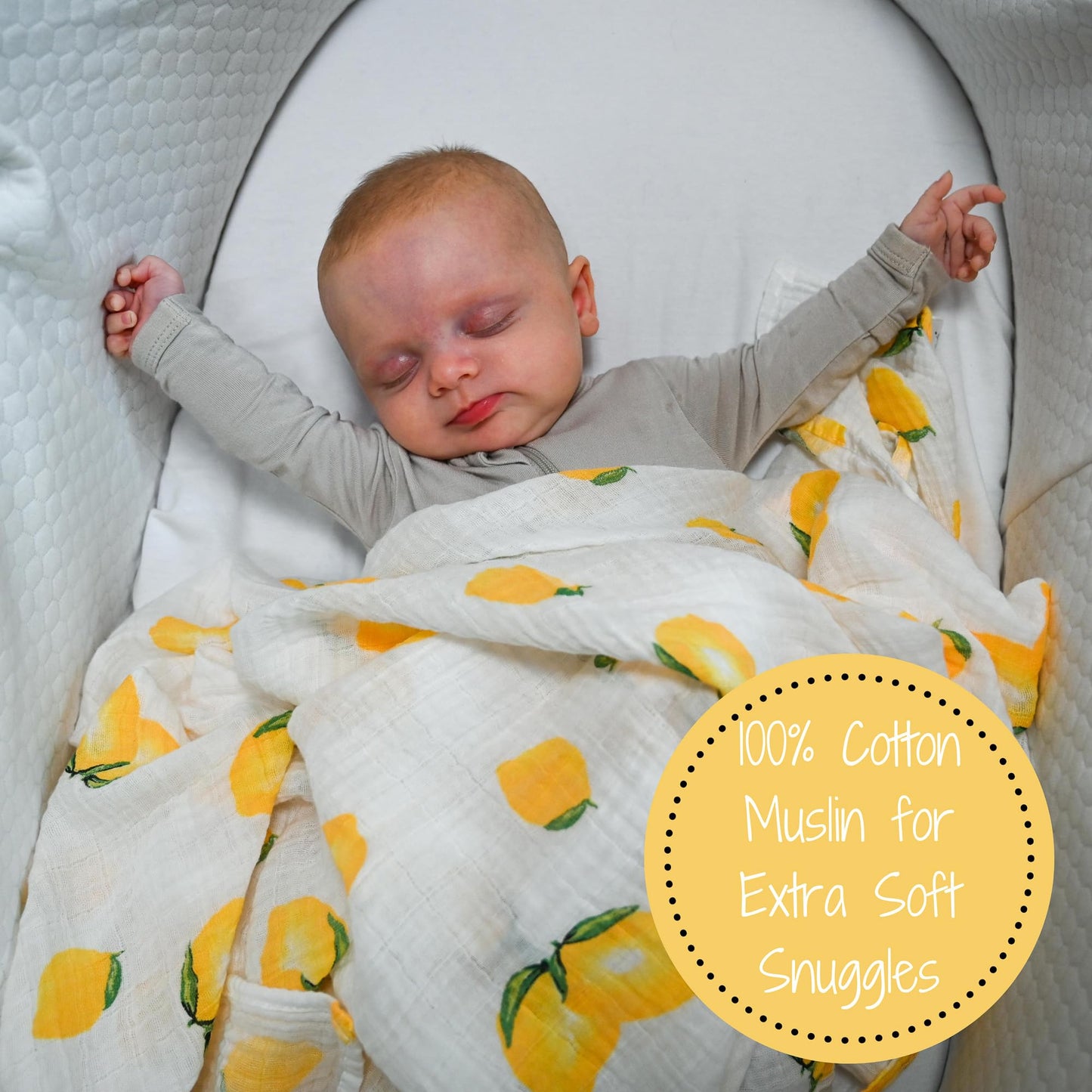 Cotton 100% Muslin Swaddle Blankets