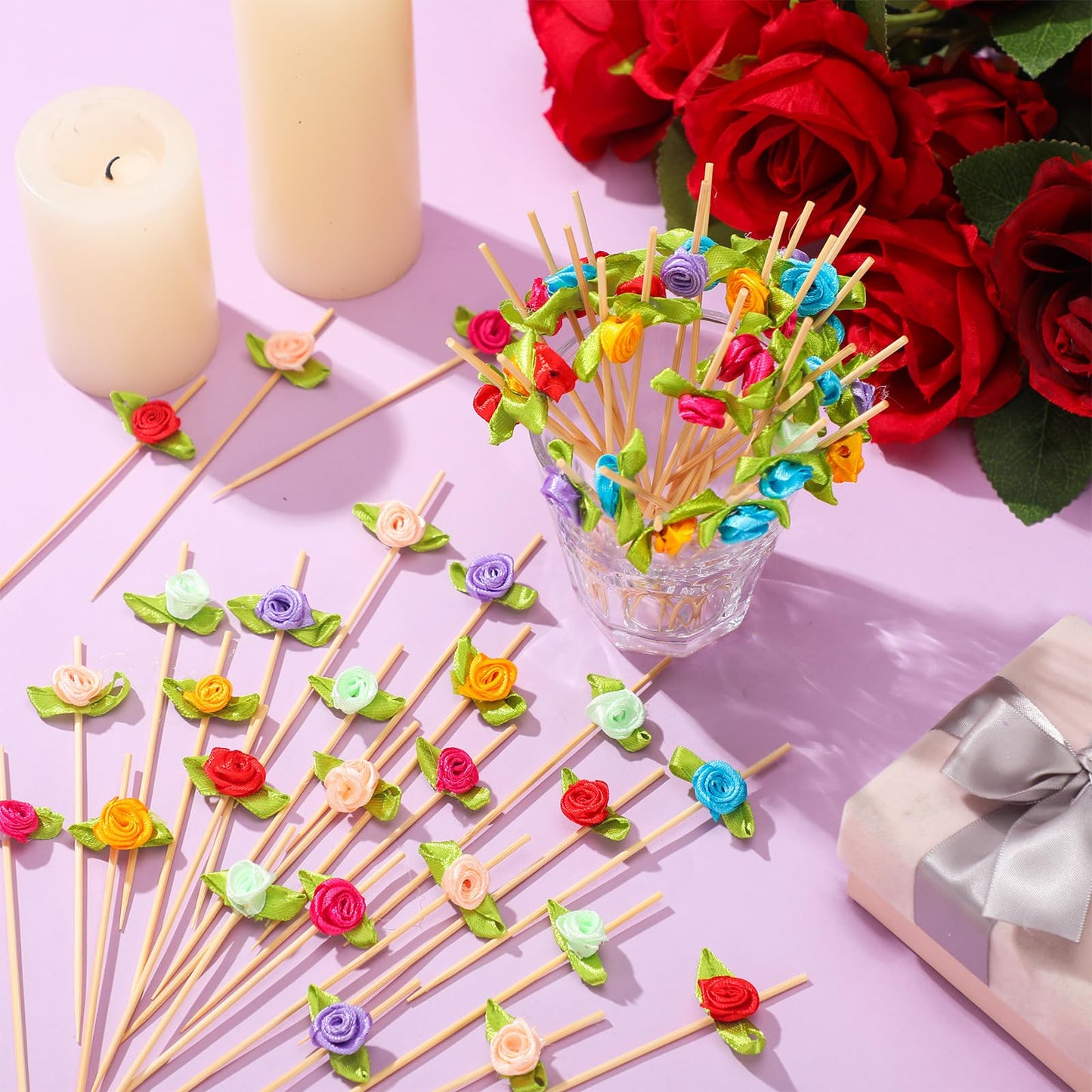 Derby Party Cocktail Picks – Bamboo Skewers for Appetizers, Fruit, Sandwiches, and Party Decorations 200-Piece