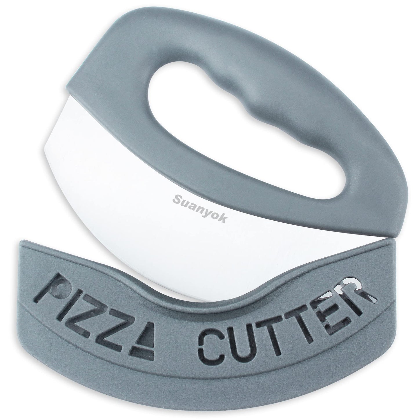 Premium Pizza Cutter Food Chopper-Super Sharp Blade Stainless Steel Pizza Cutter with Protective Sheath Multi Function Pizza Knife