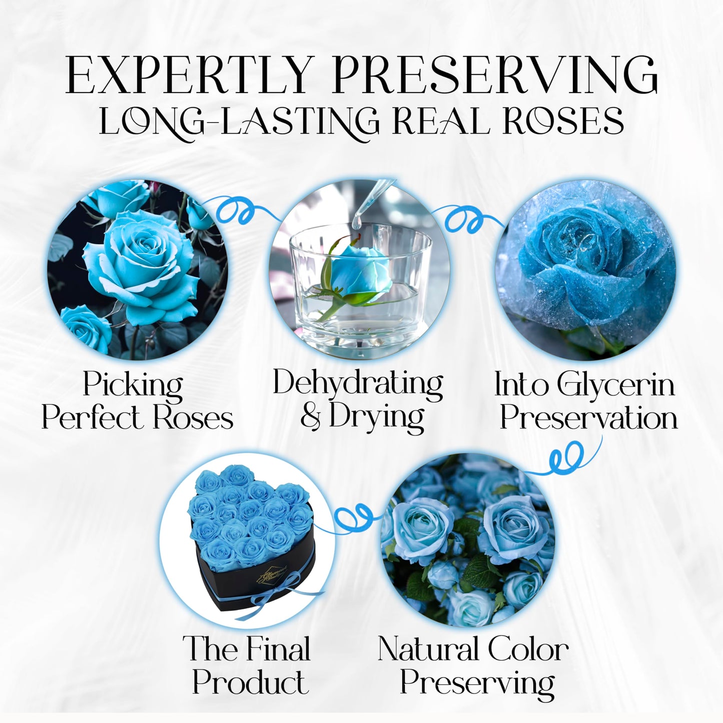 Forever Heart Shape Box - Preserved Roses