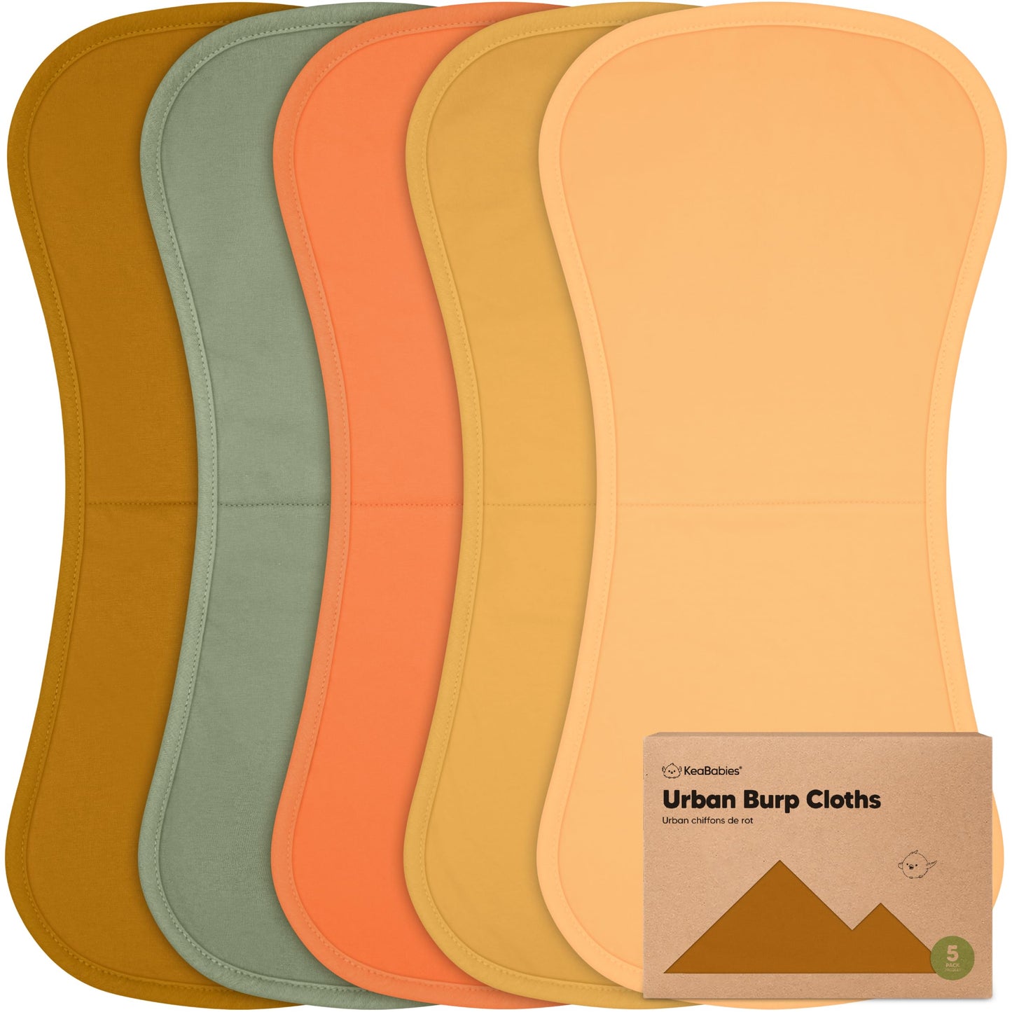 Organic Burp Cloths 5-Pack Super Absorbent Burping Cloth