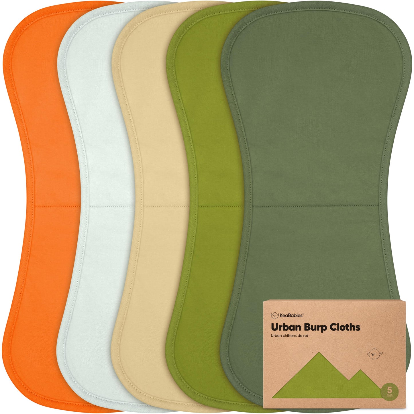 Organic Burp Cloths 5-Pack Super Absorbent Burping Cloth