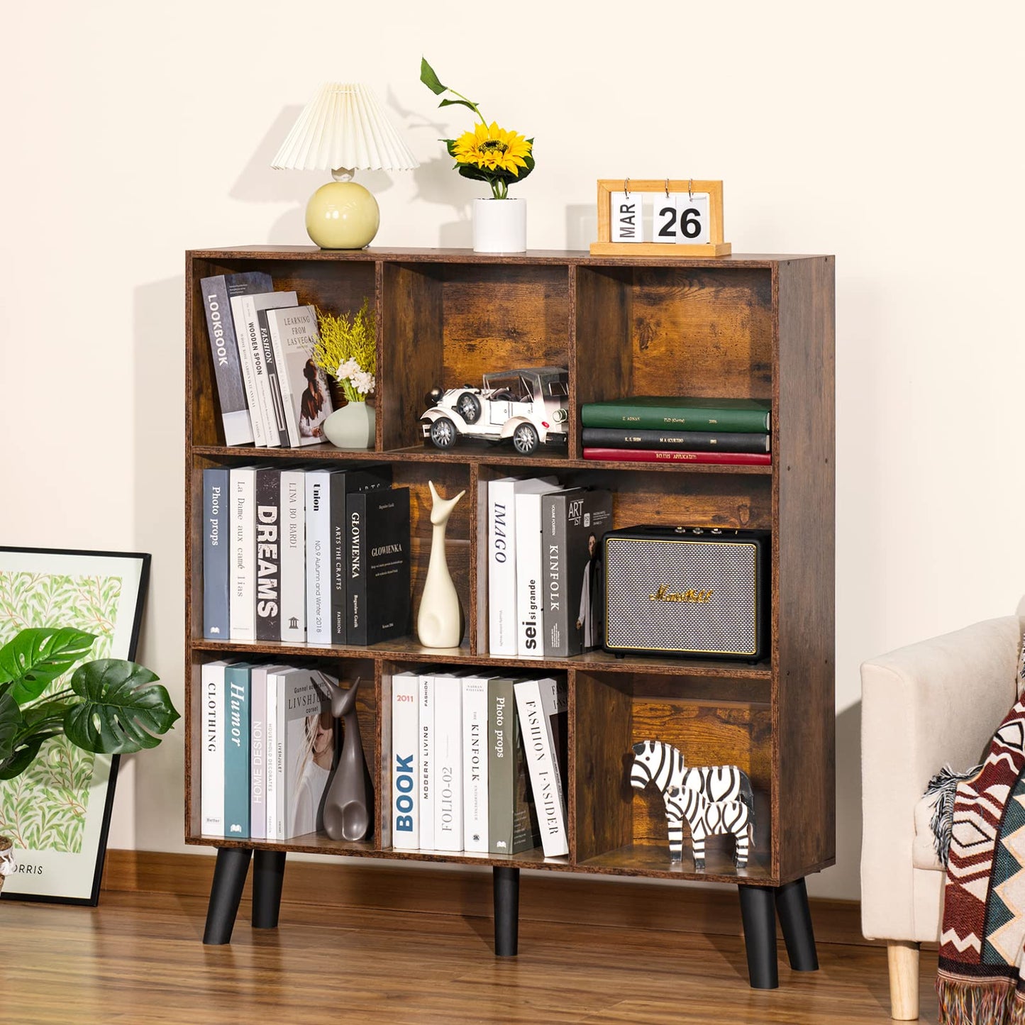 Modern Bookshelf - Large Freestanding Open