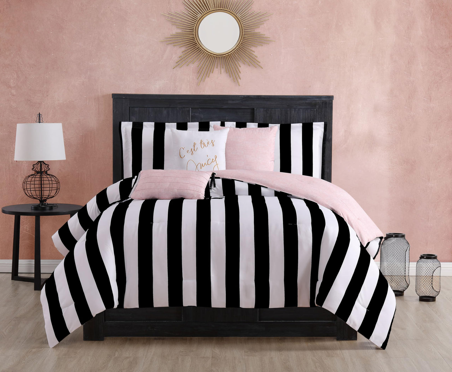 Juicy Couture Cabana Stripe Reversible Bedding Set