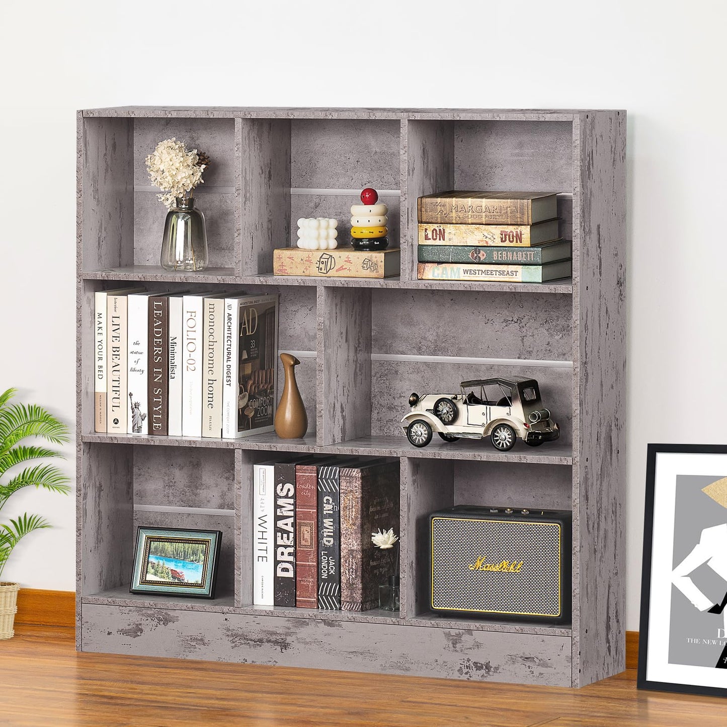 Modern Bookshelf - Large Freestanding Open