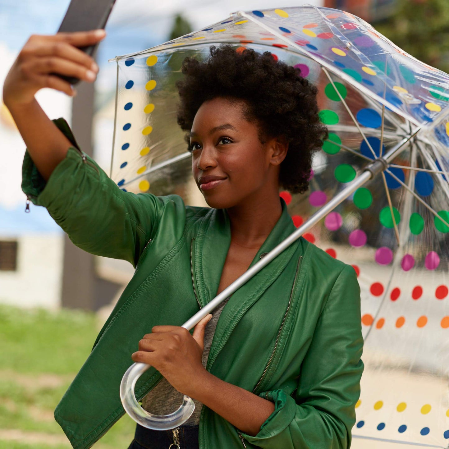 Umbrella with Dome Canopy and Lightweight Wind and Rain Protection