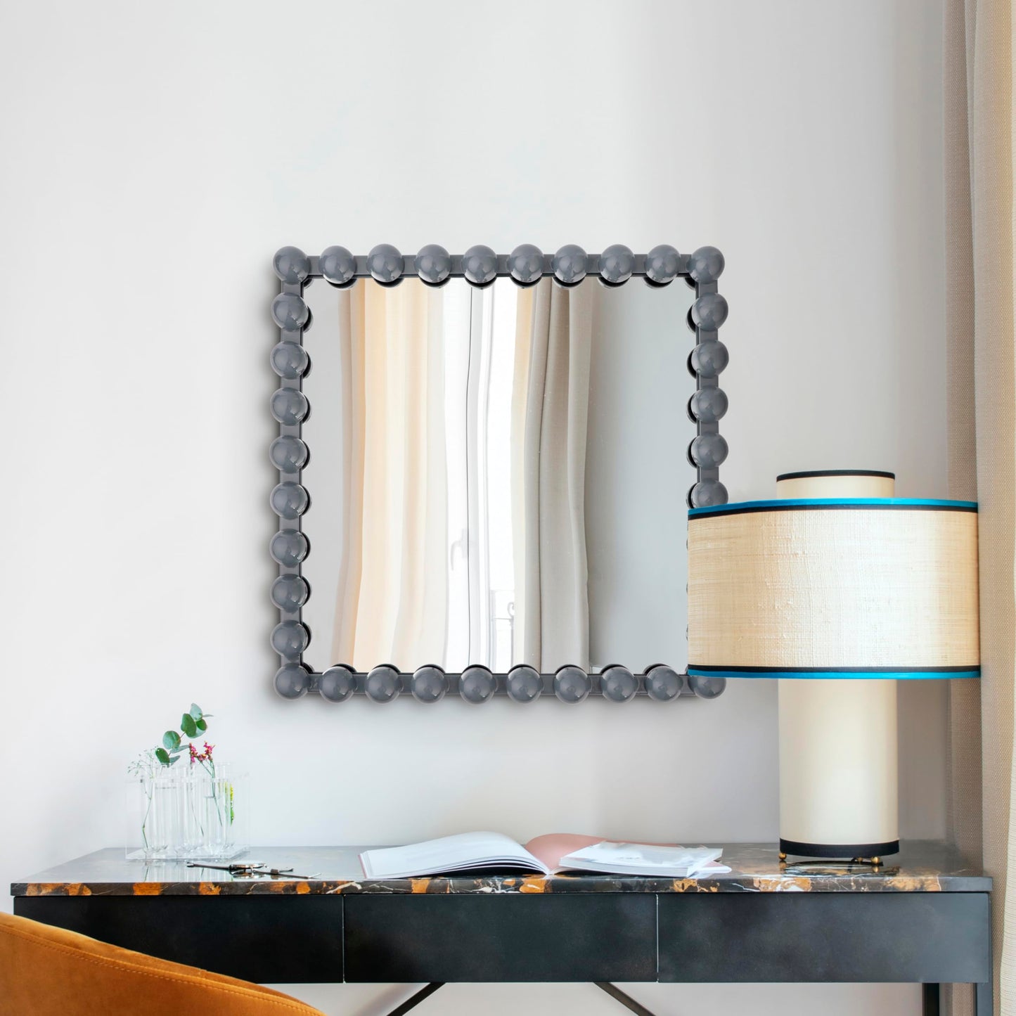 Wall Maunted Mirror, Metal Frame