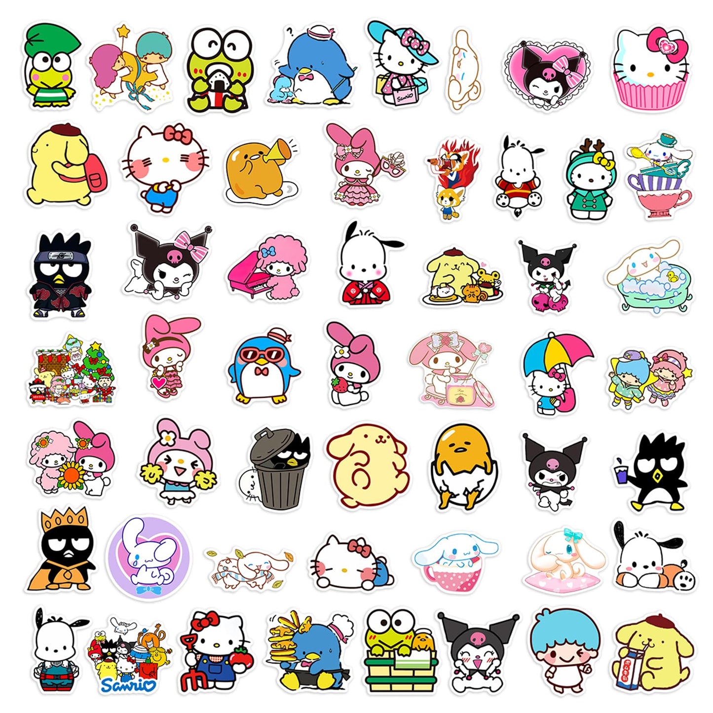 Kawaii Stickers, 50pcs Cute Cartoon Waterproof Vinyl Decal