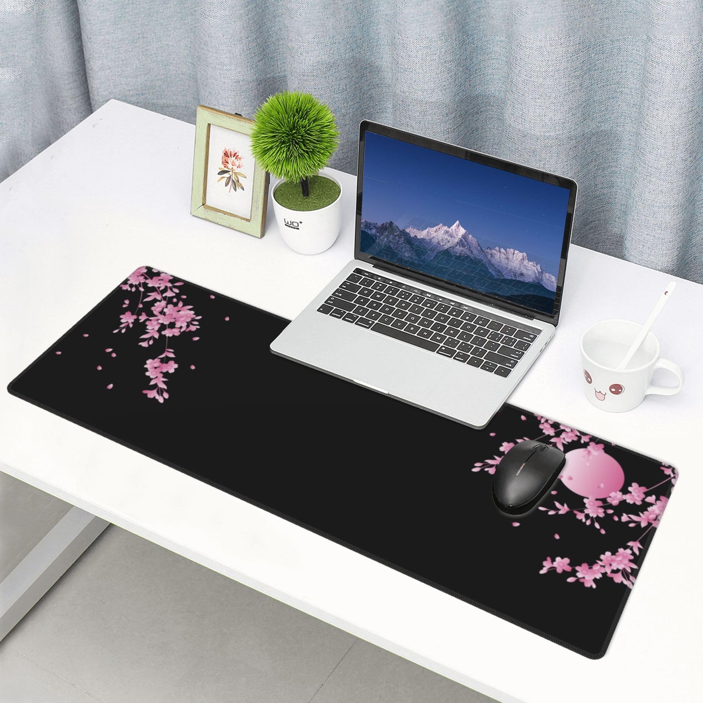 Desk Mat Modern Abstract Cute Large Mouse Pad XL 31.5x11.8in 3mm Non-Slip Rubber Base