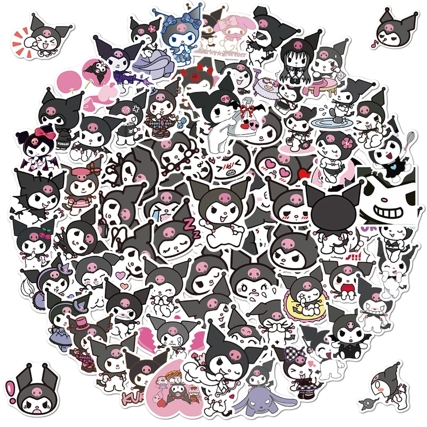 Kawaii Stickers, 50pcs Cute Cartoon Waterproof Vinyl Decal