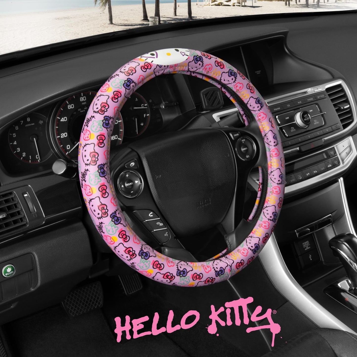 Hello Kitty Steering Wheel Cover, Universal Size 14.5-15