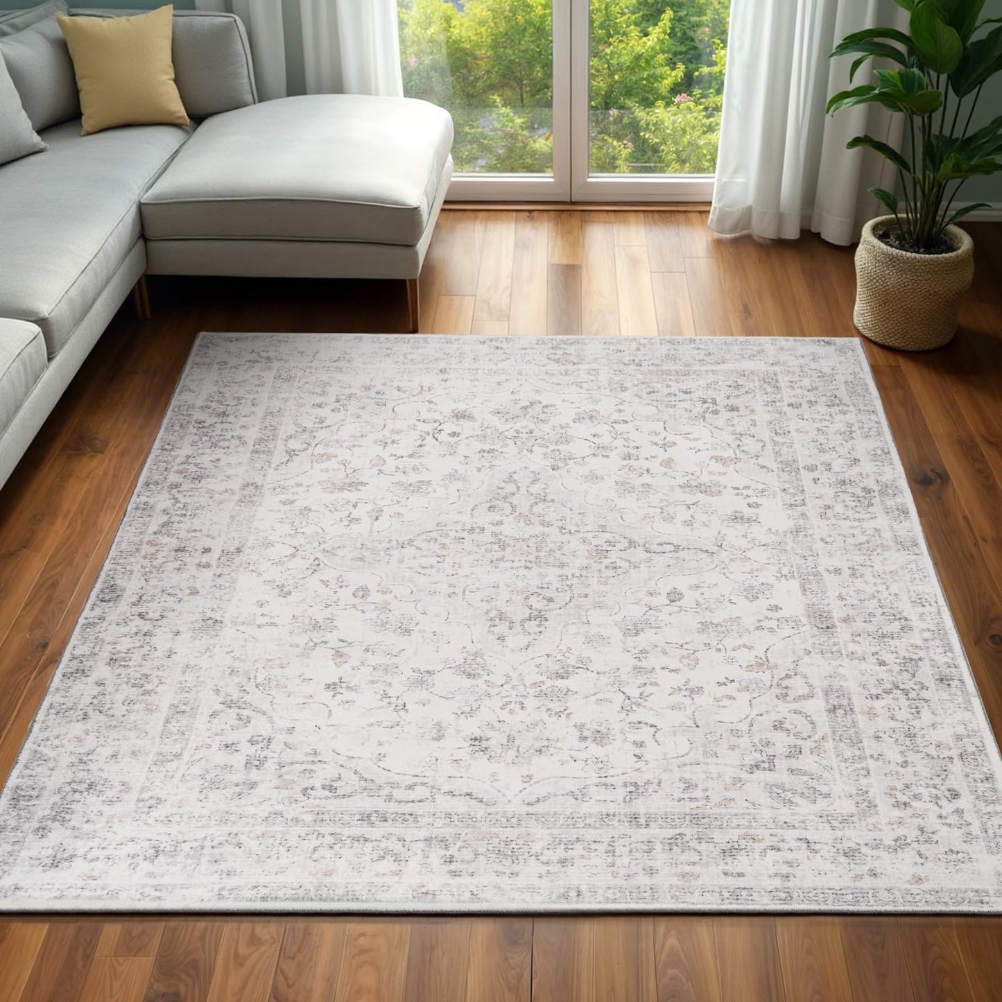 Non Slip Machine Washable Large Living Room Rug