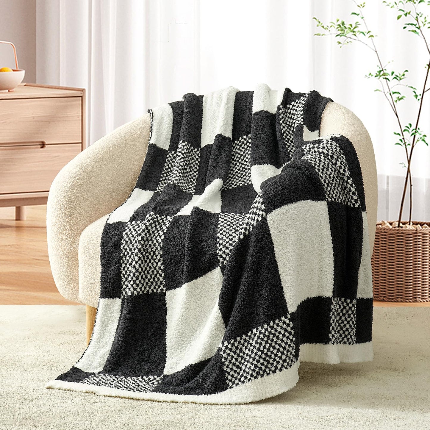 Throw Baby Blanket Microfiber Fluffy Warm Cozy Fuzzy Soft Throw Blanket Reversible Blankets