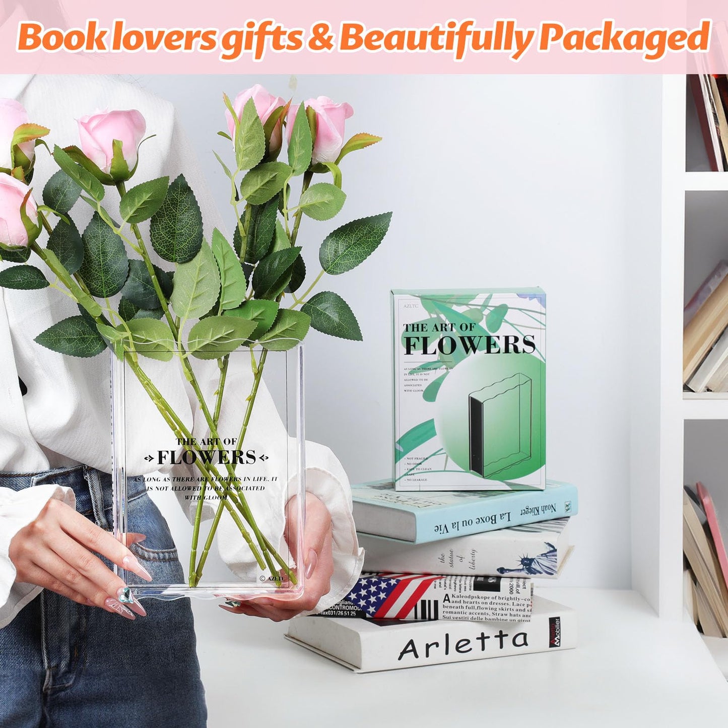 New Book-Shaped Flower Vase – Aesthetic Decor