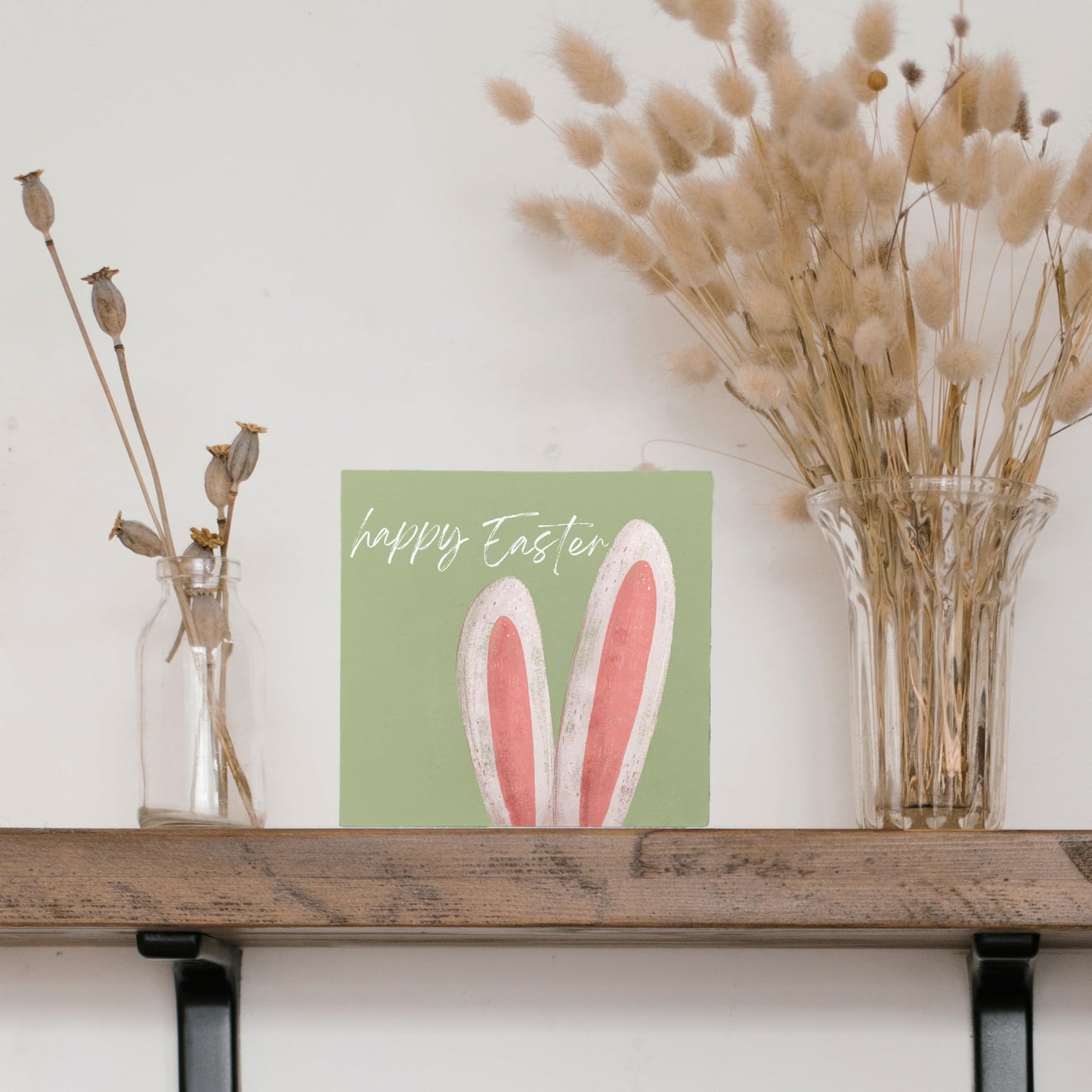 Wooden Box Easter Sign Decor, 5x5 Inch