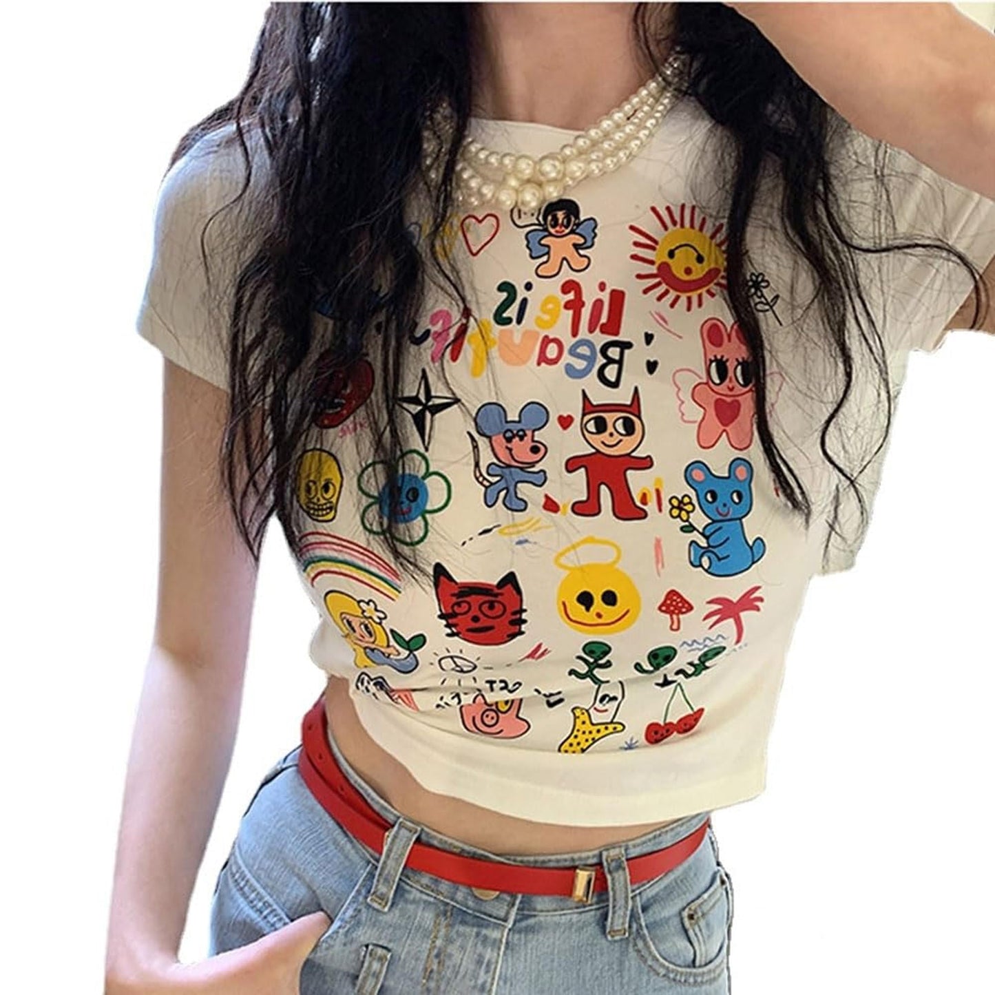 Y2k Baby Tees Graphic Tees Women Tops