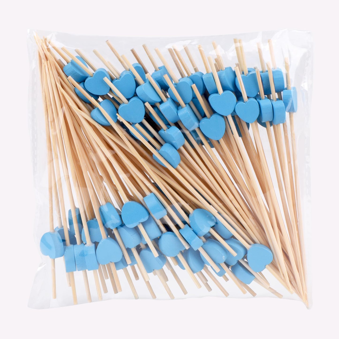 Heart-Shaped Bamboo Cocktail Picks – Natural Toothpicks for Appetizers, Fruit, Desserts & Sandwiches 100-Pack