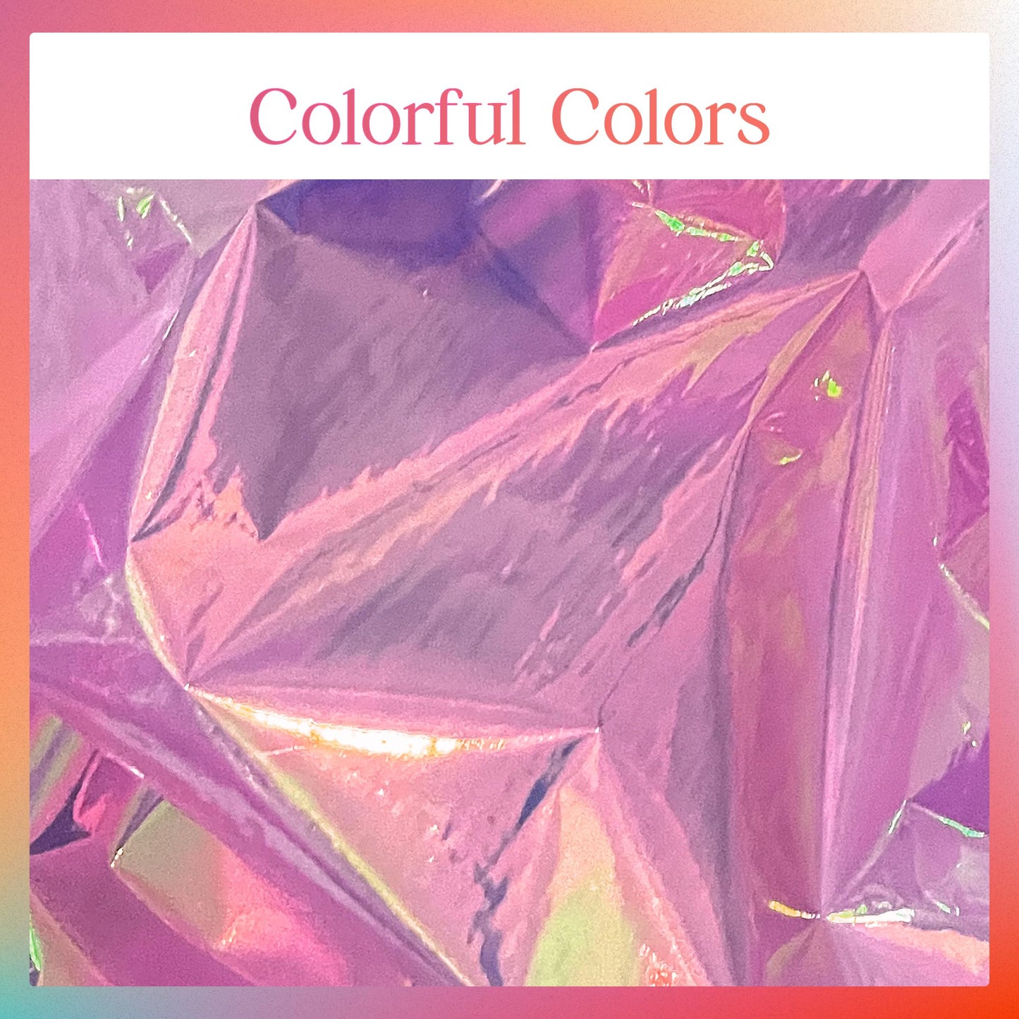 Pink Iridescent Holographic Tablecloth – 40" x 108" Shiny Plastic Cover for Parties and Events