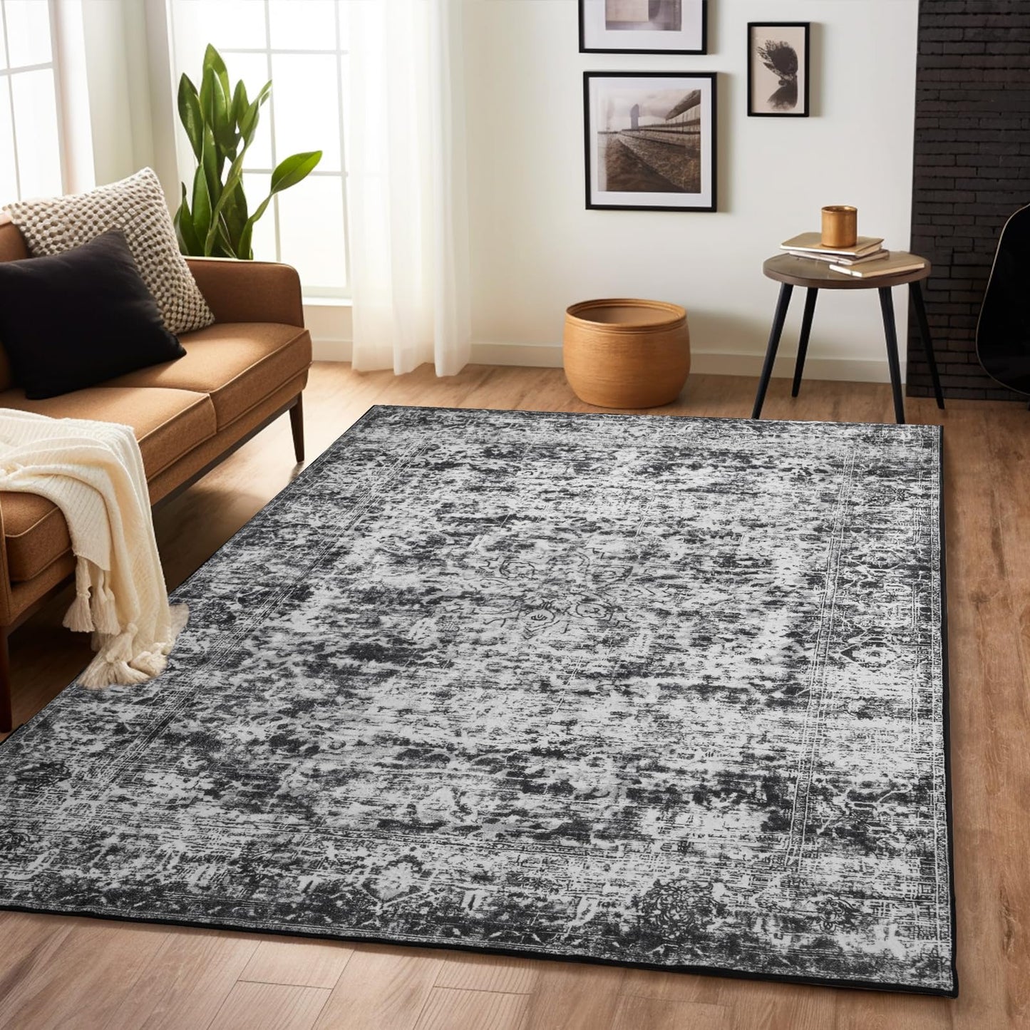 Non Slip Machine Washable Large Living Room Rug