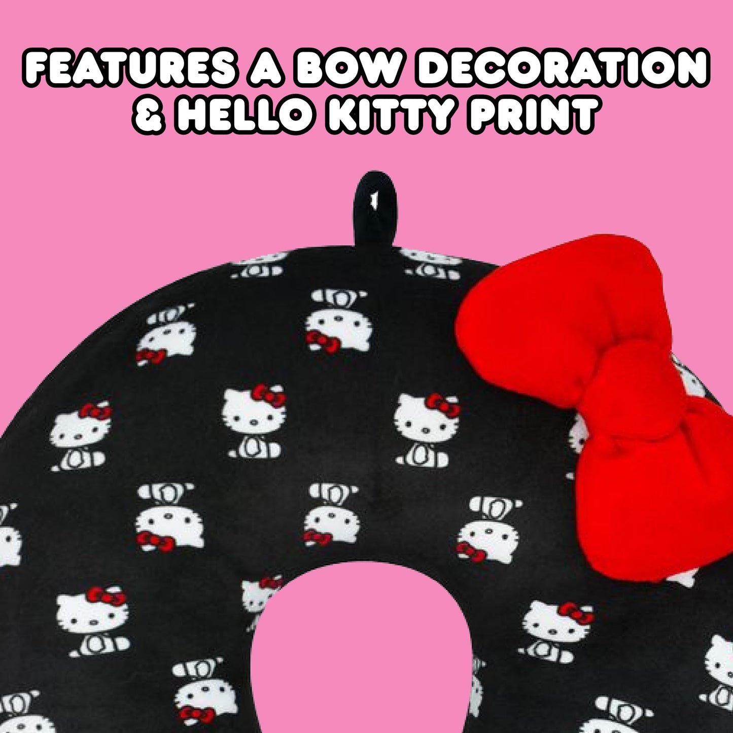 Hello Kitty Neck Pillow Support, Portable Travel Car Pillow for Sleep