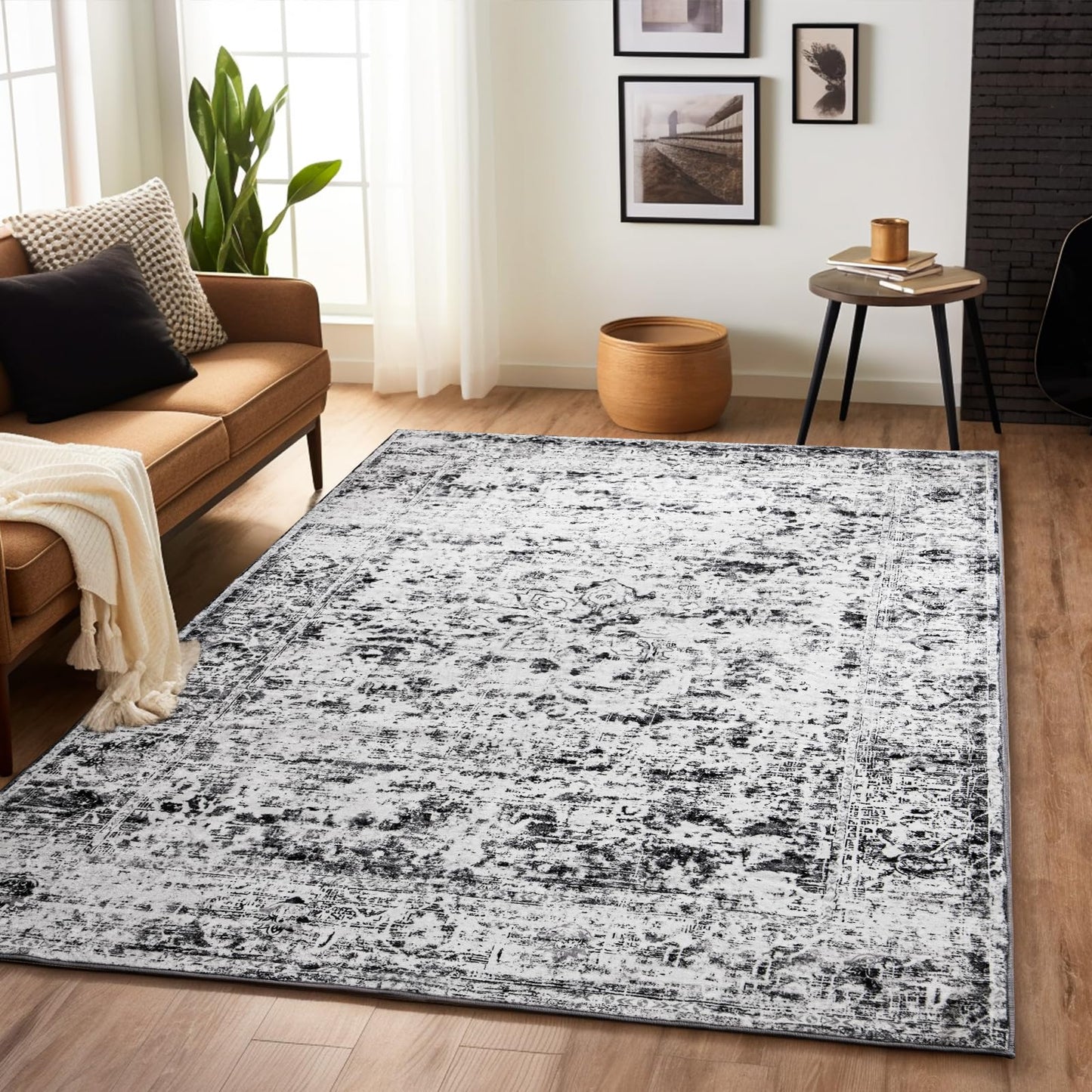 Non Slip Machine Washable Large Living Room Rug