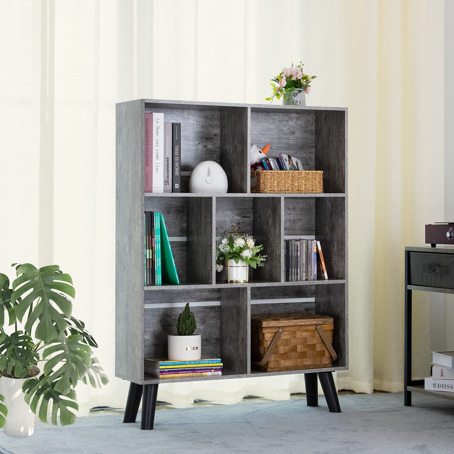 Modern Bookshelf - Large Freestanding Open