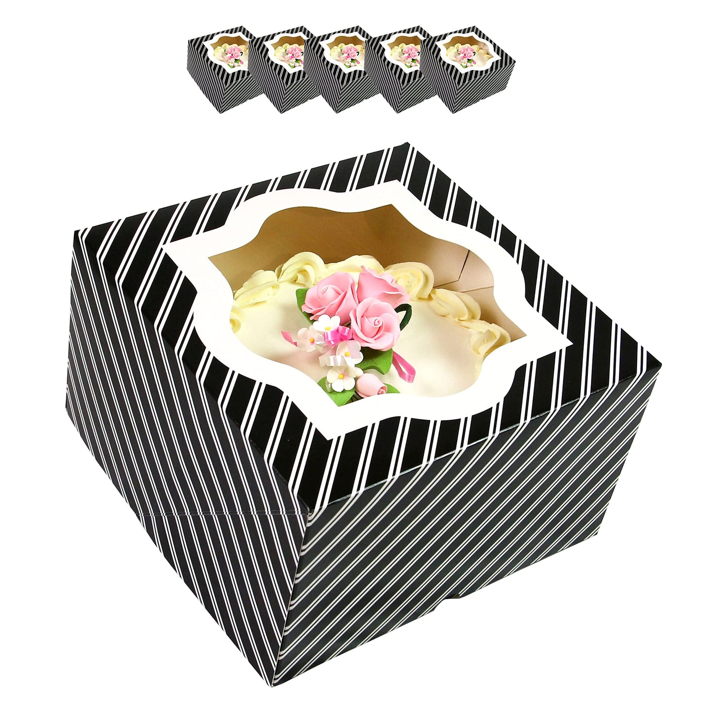 Extra Deep Square Cake Box with Window