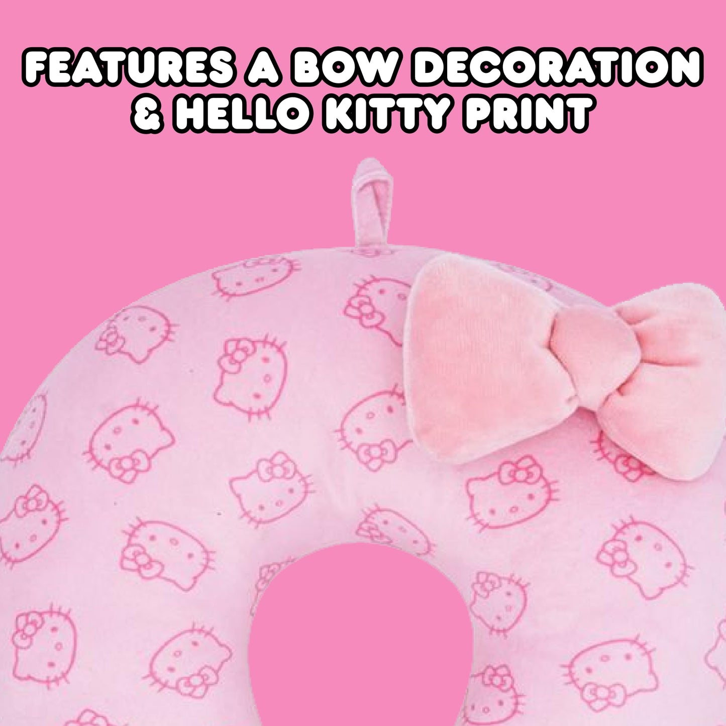 Hello Kitty Neck Pillow Support, Portable Travel Car Pillow for Sleep