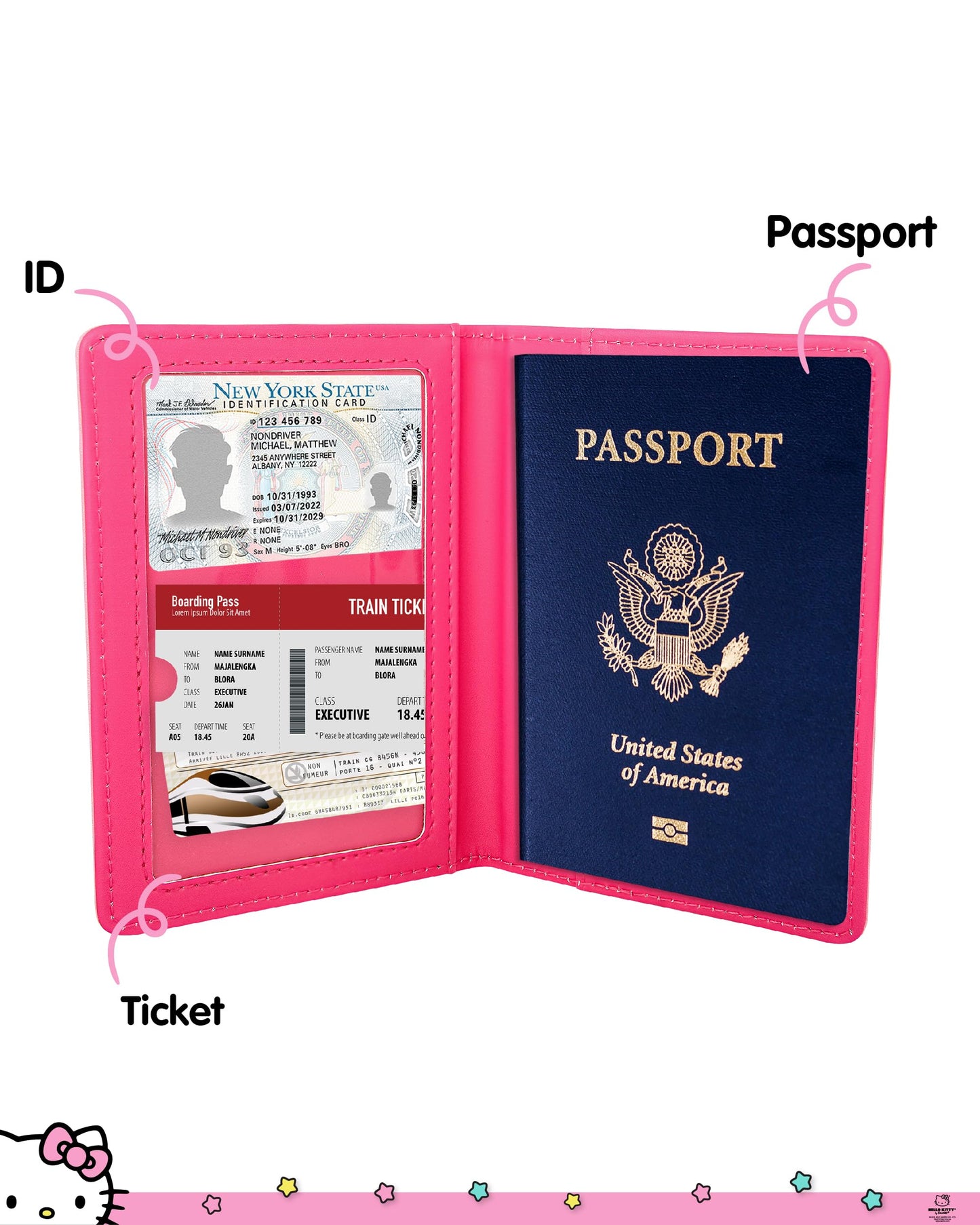 Hello Kitty Passport Holder for Travel