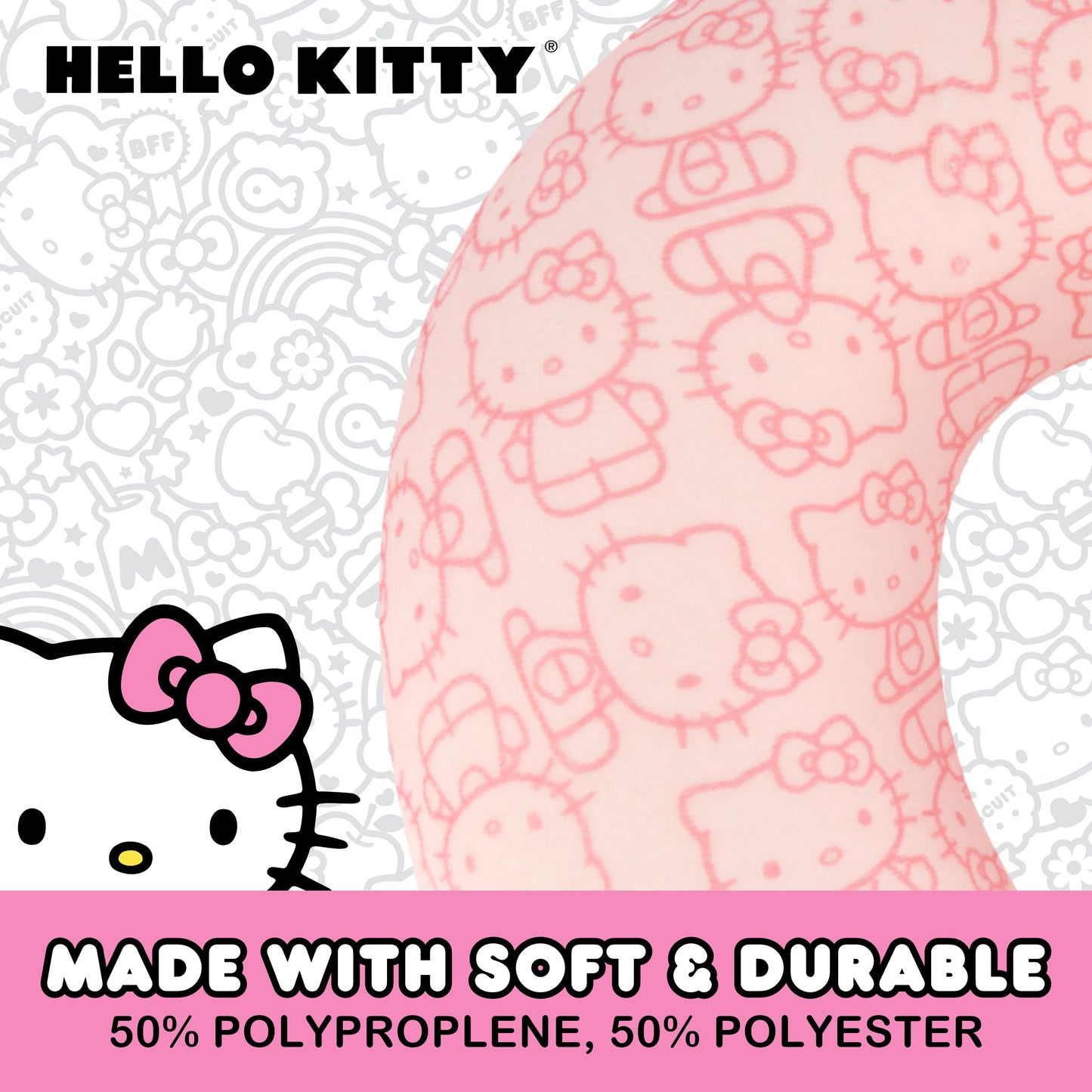 Hello Kitty Neck Pillow Support, Portable Travel Car Pillow for Sleep