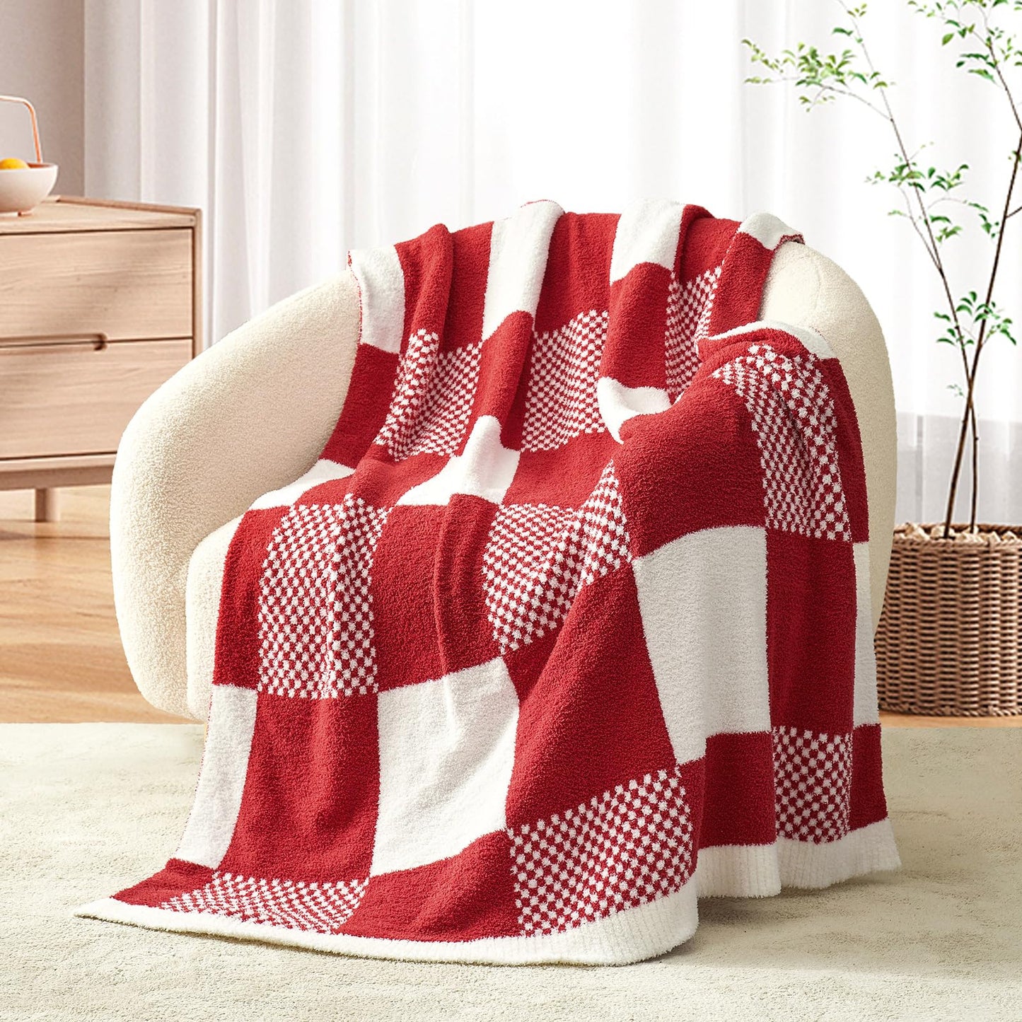 Throw Baby Blanket Microfiber Fluffy Warm Cozy Fuzzy Soft Throw Blanket Reversible Blankets