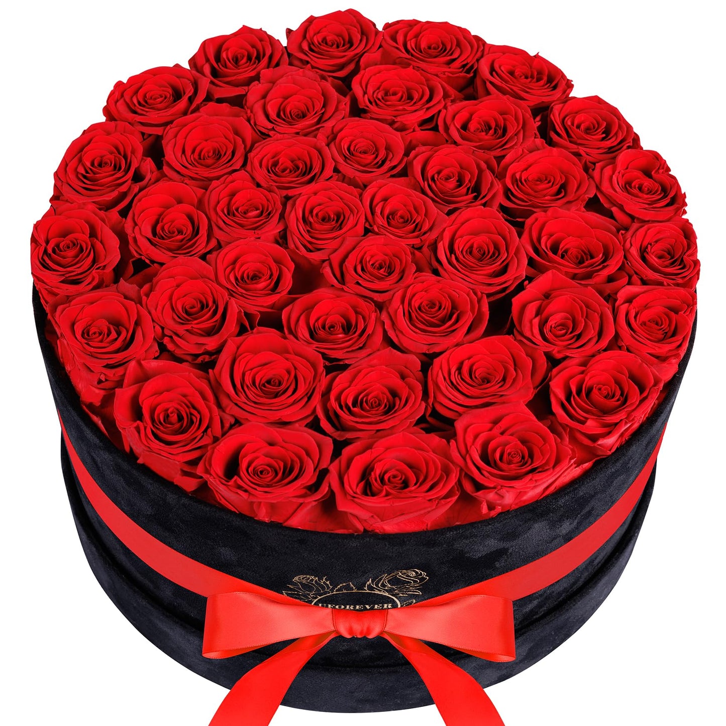 Pieces Preserved Roses in Suede Box, 40 PCS