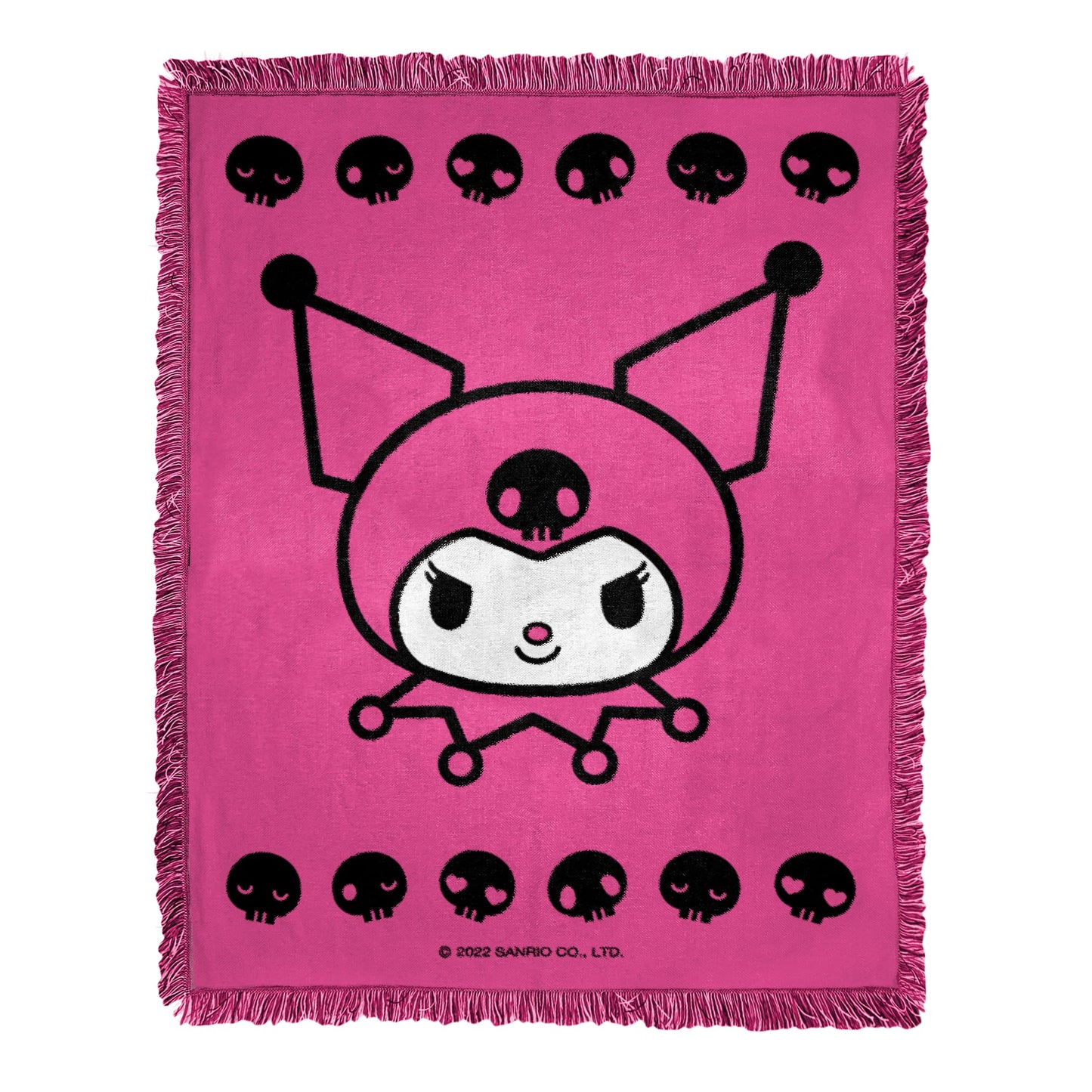 Hello Kitty Woven Jacquard Throw Blanket, 46" x 60", More Bows