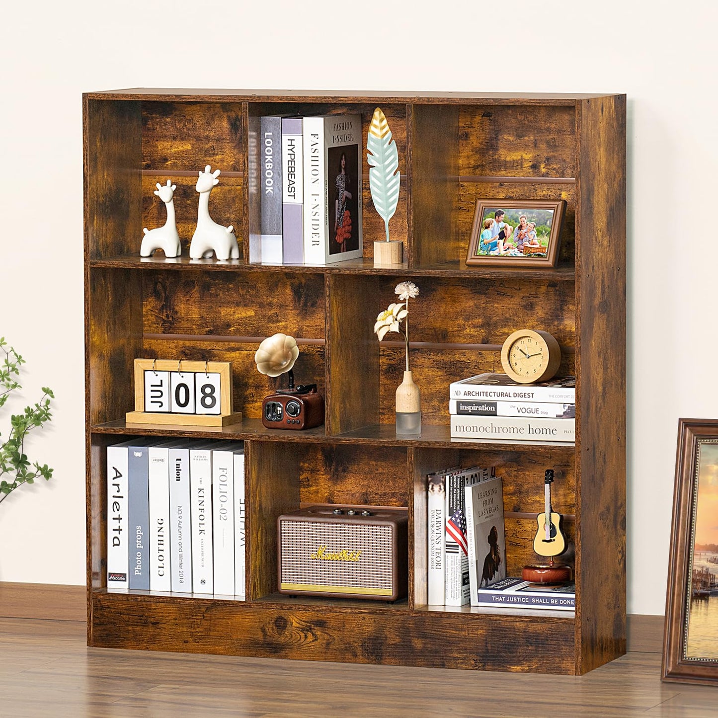 Modern Bookshelf - Large Freestanding Open