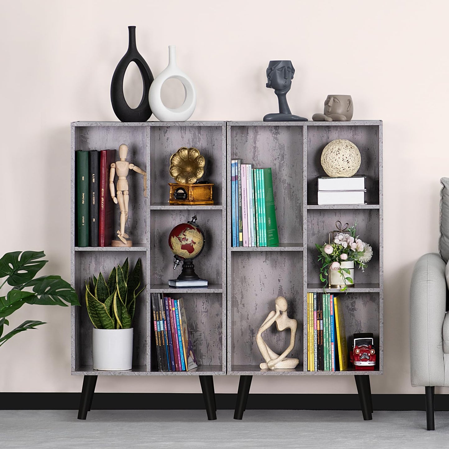 Modern Bookshelf - Large Freestanding Open