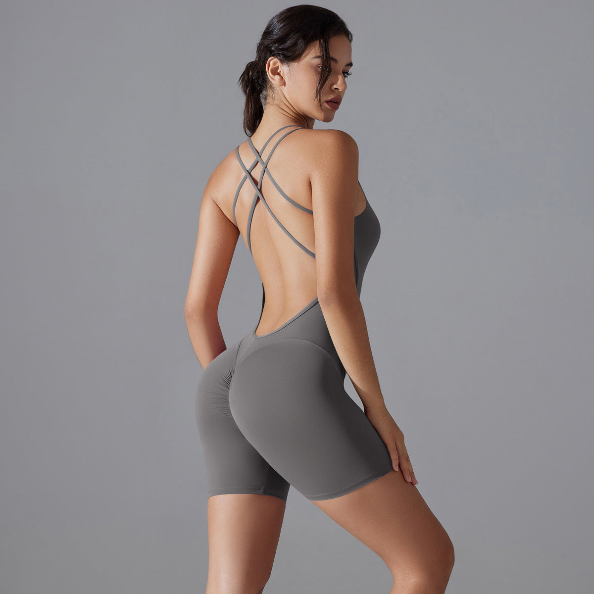 Shaping One-piece Shorts Yoga Clothes One-piece Belly Contracting