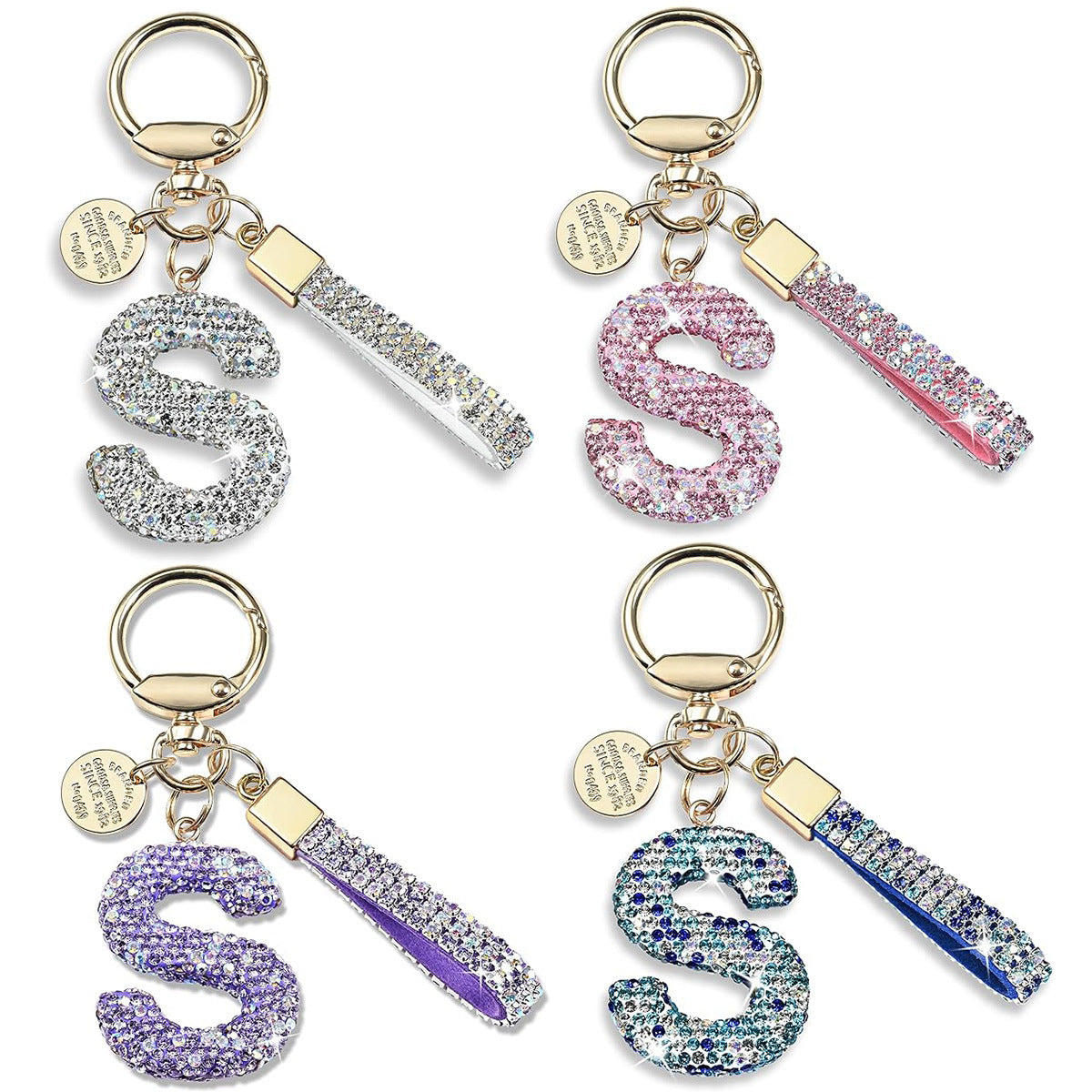 Diamond Letters Keychain