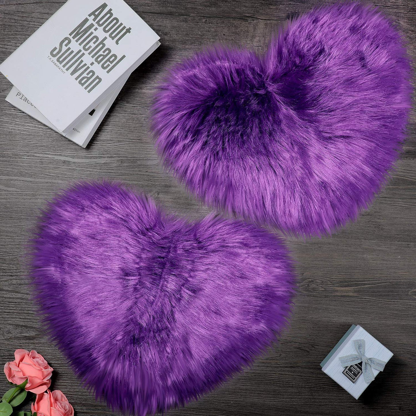 Heart Shaped Rug Faux Room Fluffy Carpe