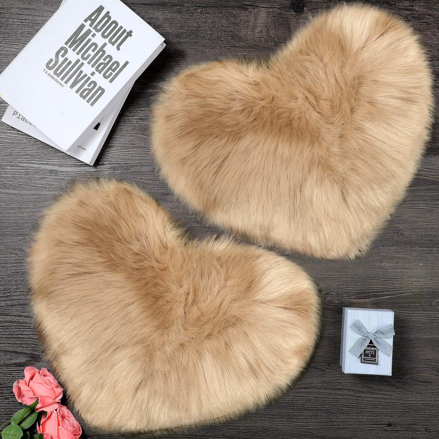 Heart Shaped Rug Faux Room Fluffy Carpe