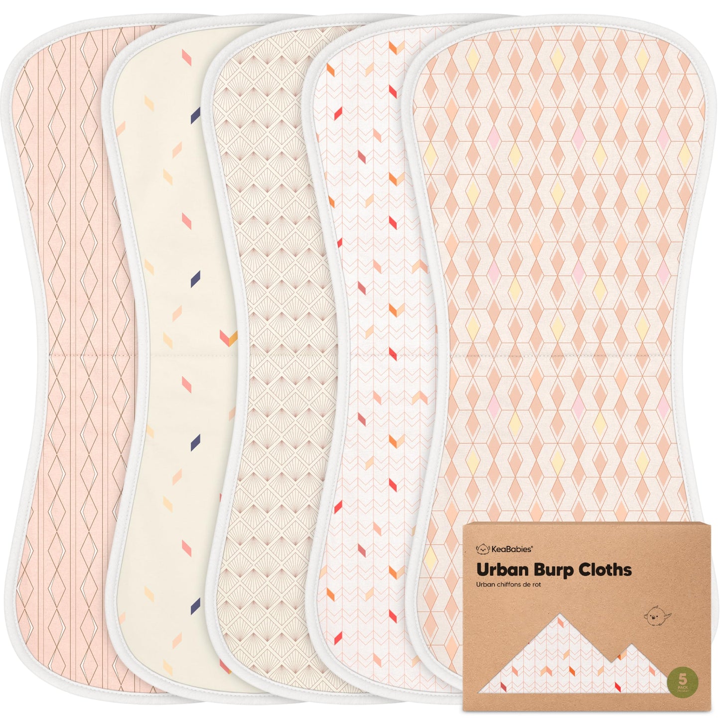 Organic Burp Cloths 5-Pack Super Absorbent Burping Cloth