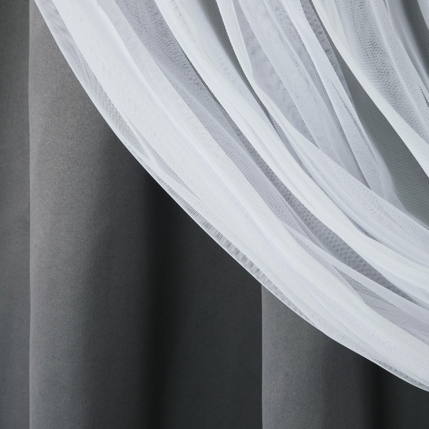 Exclusive Home Catarina Layered Solid Room Darkening Blackout and Sheer Grommet Curtain Panel