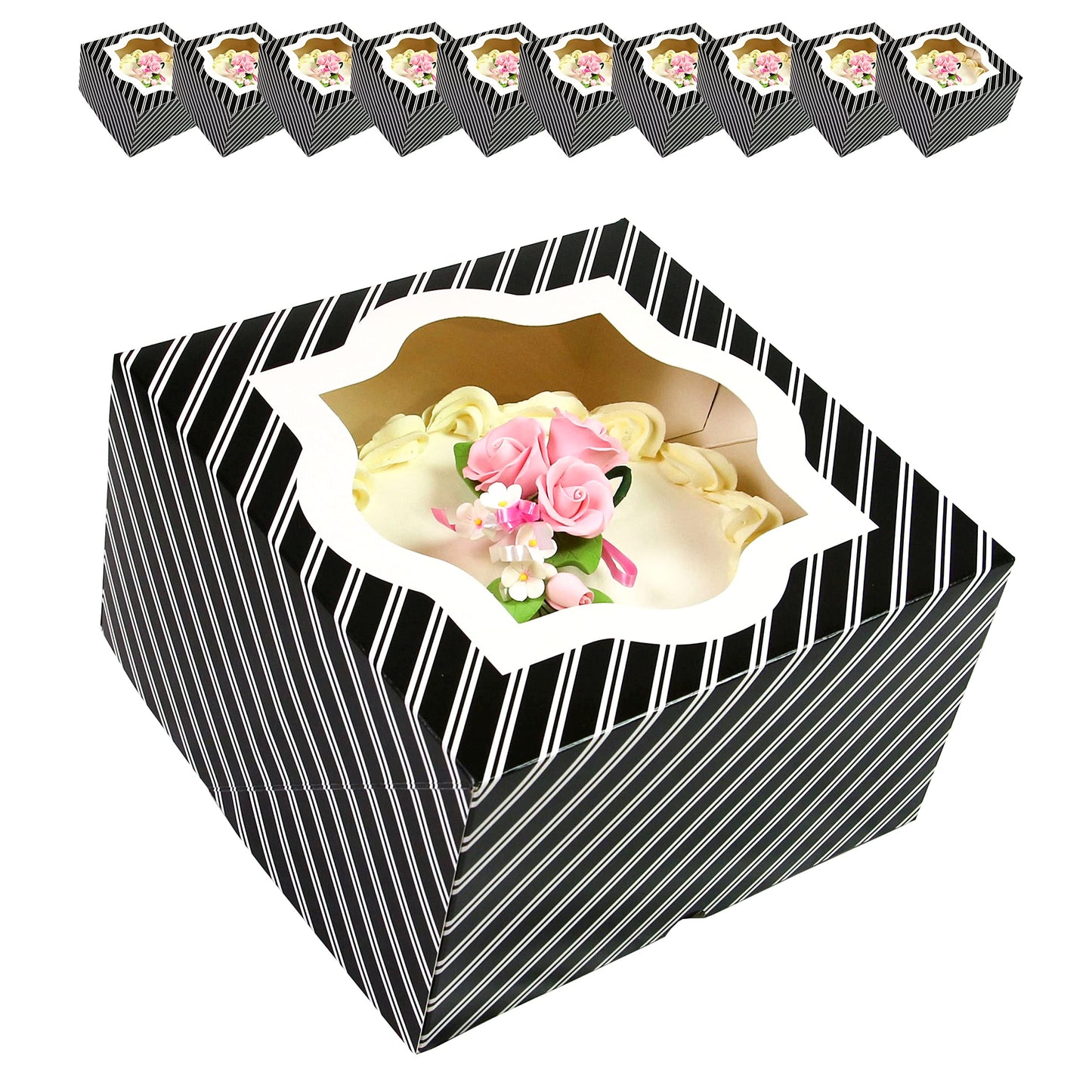 Extra Deep Square Cake Box with Window