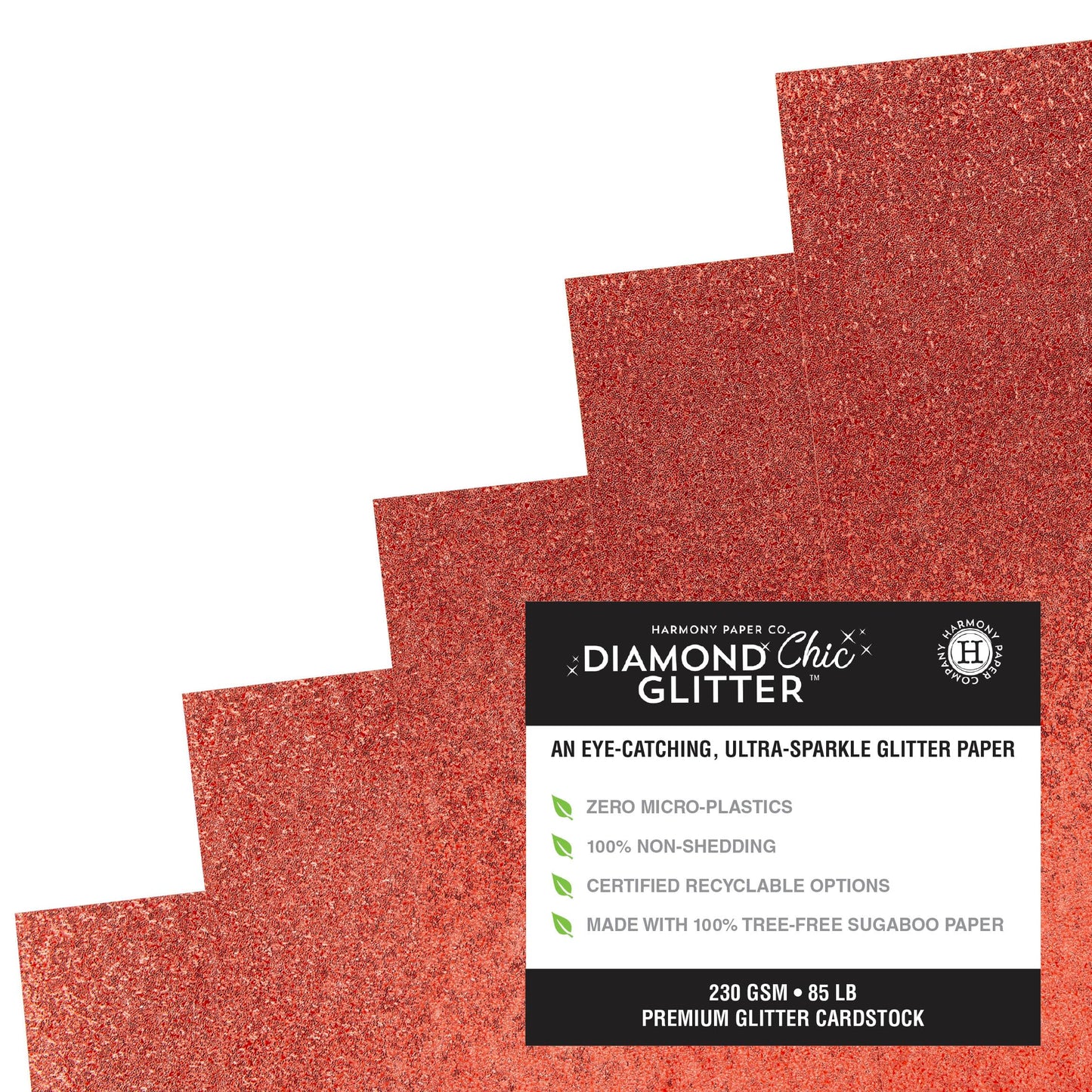 Shed-Free Glitter Cardstock 8.5" x 11" – 20 Sheets, 85lb Heavyweight for Crafts & Cards