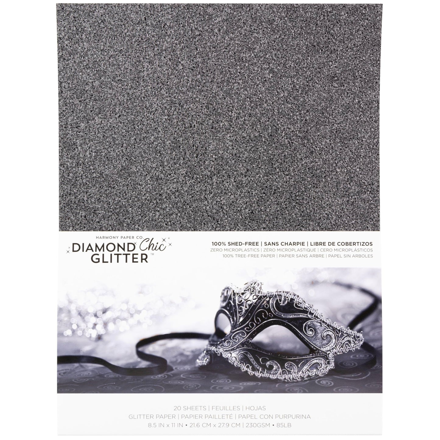 Shed-Free Glitter Cardstock 8.5" x 11" – 20 Sheets, 85lb Heavyweight for Crafts & Cards