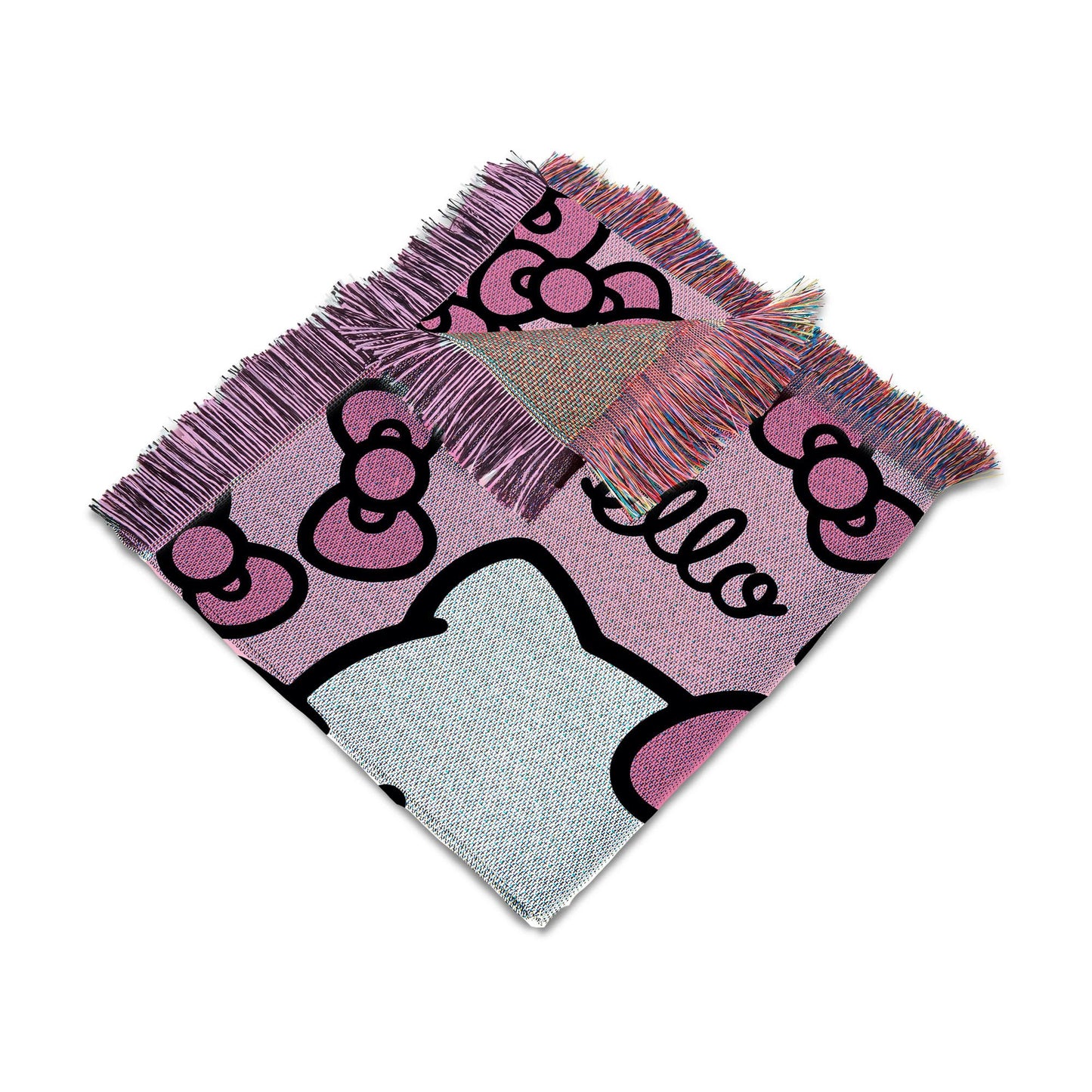 Hello Kitty Woven Jacquard Throw Blanket, 46" x 60", More Bows