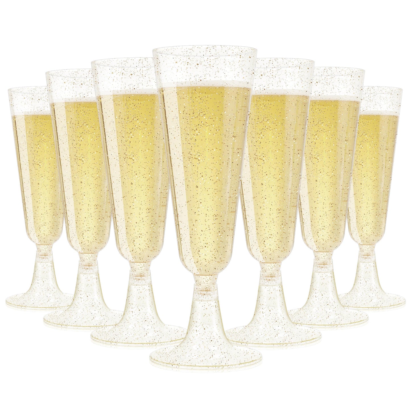 Champagne Flutes Plastic 100 Pack Disposable Mimosa Glasses