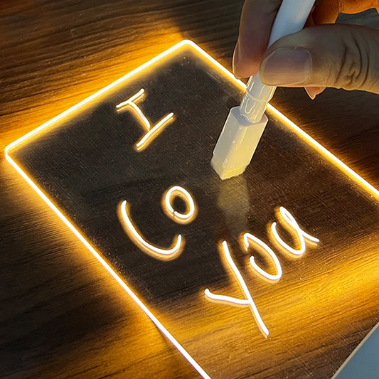 Creative Note Board Creative Led Night Light USB Message Board Holiday Light With Pen