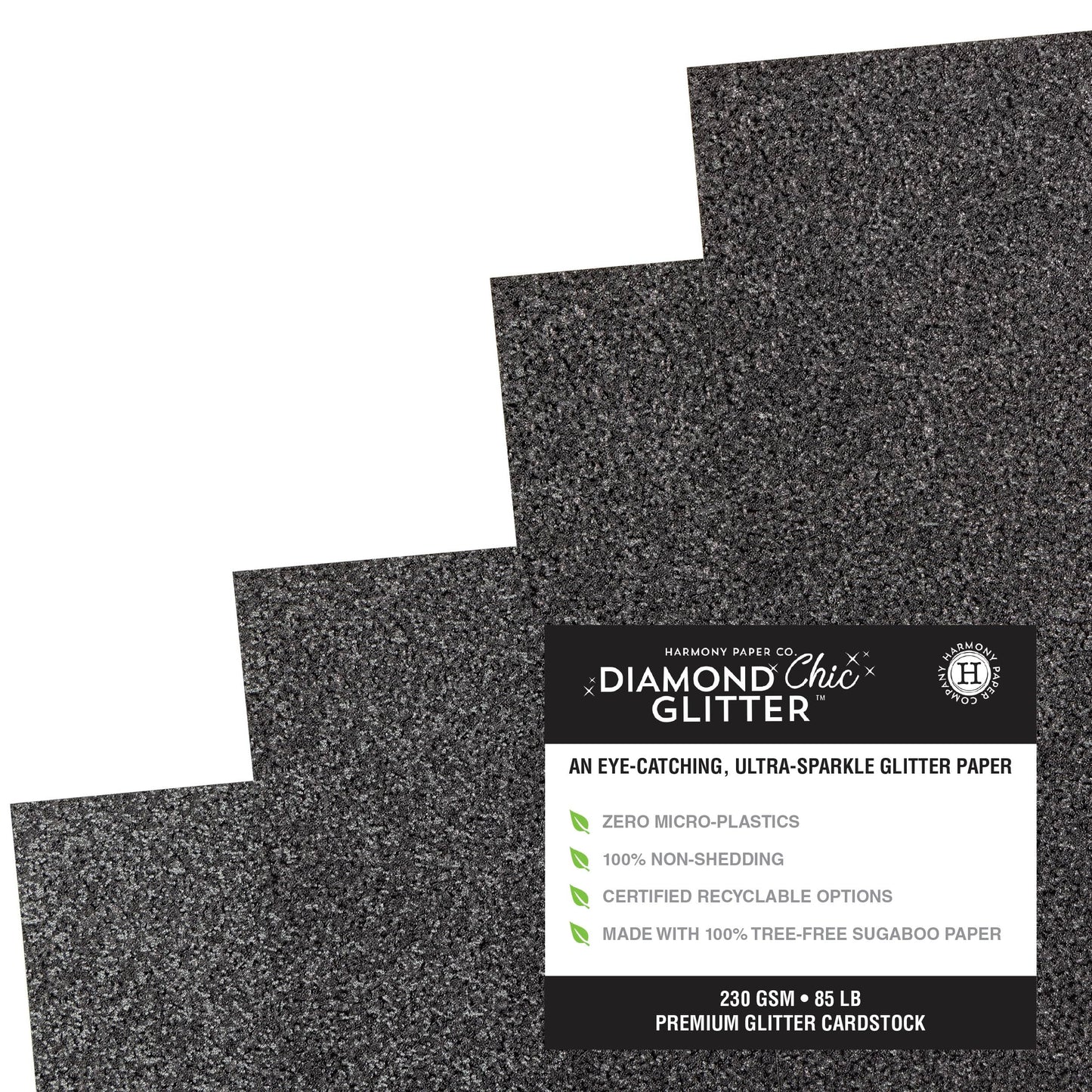 Shed-Free Glitter Cardstock 8.5" x 11" – 20 Sheets, 85lb Heavyweight for Crafts & Cards