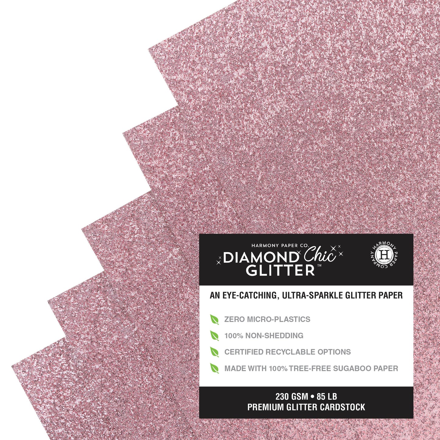 Shed-Free Glitter Cardstock 8.5" x 11" – 20 Sheets, 85lb Heavyweight for Crafts & Cards