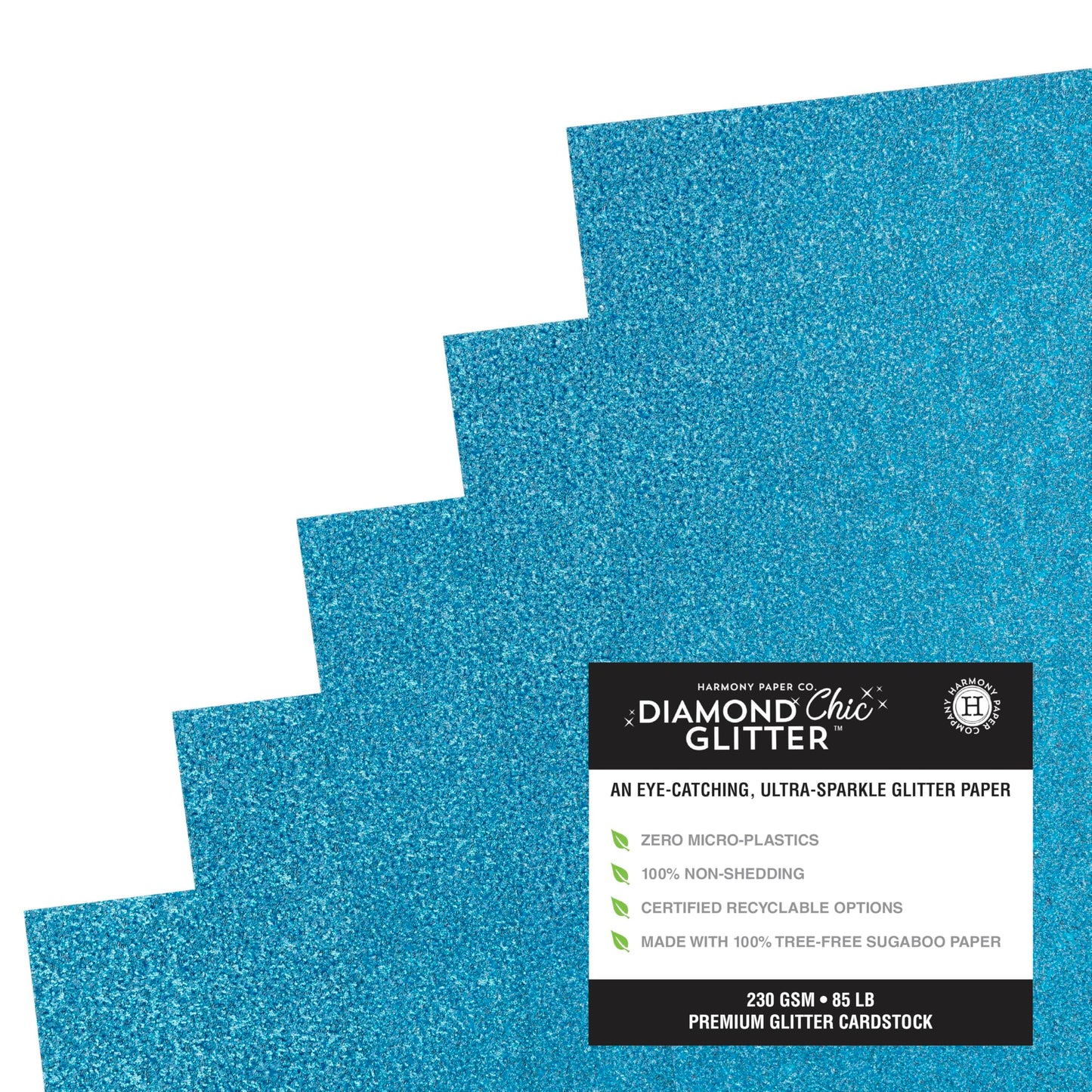 Shed-Free Glitter Cardstock 8.5" x 11" – 20 Sheets, 85lb Heavyweight for Crafts & Cards